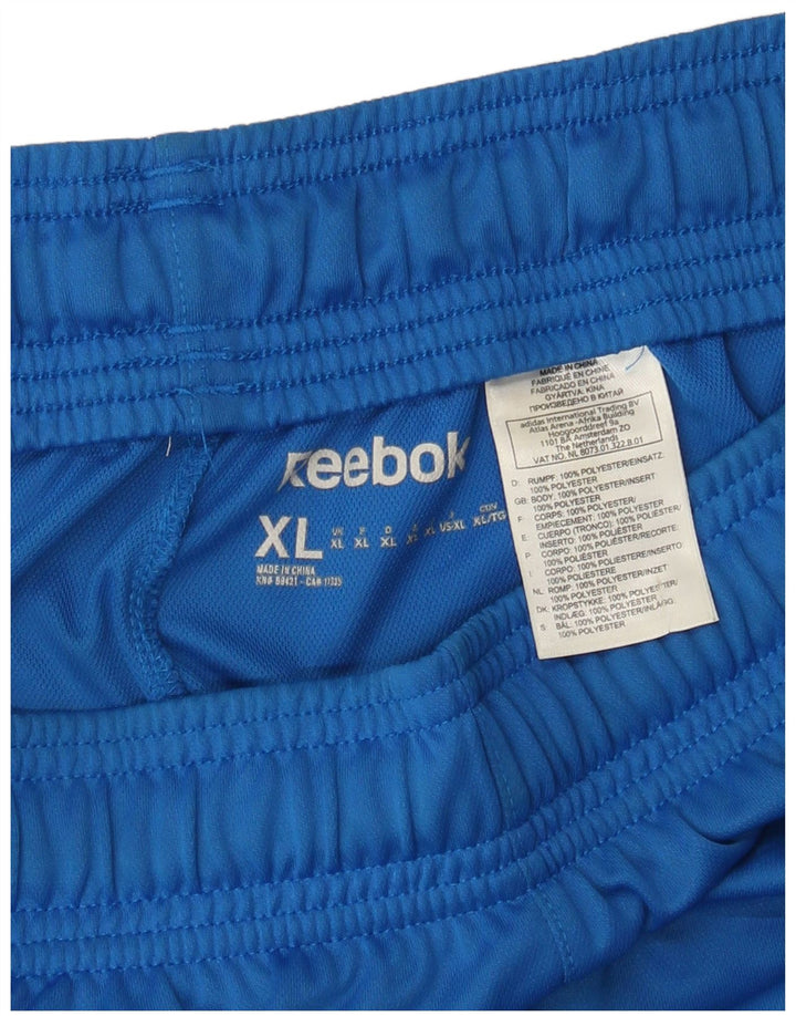 Pantaloni scurți sport REEBOK pentru bărbați XL, albastru, poliester color bloc