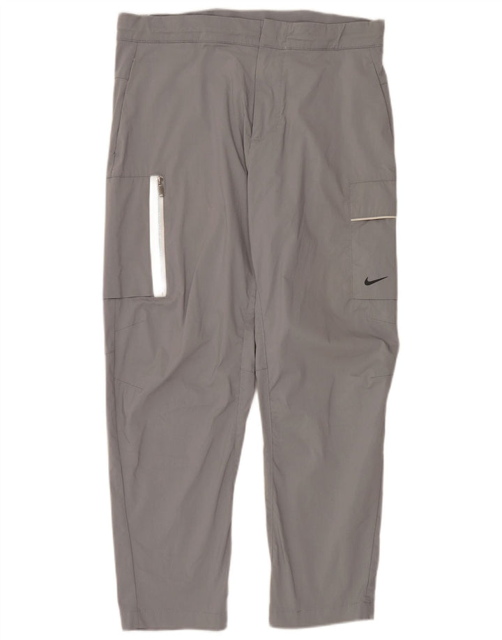 Pantaloni cargo drepti pentru bărbați Nike W34 L28 bumbac gri