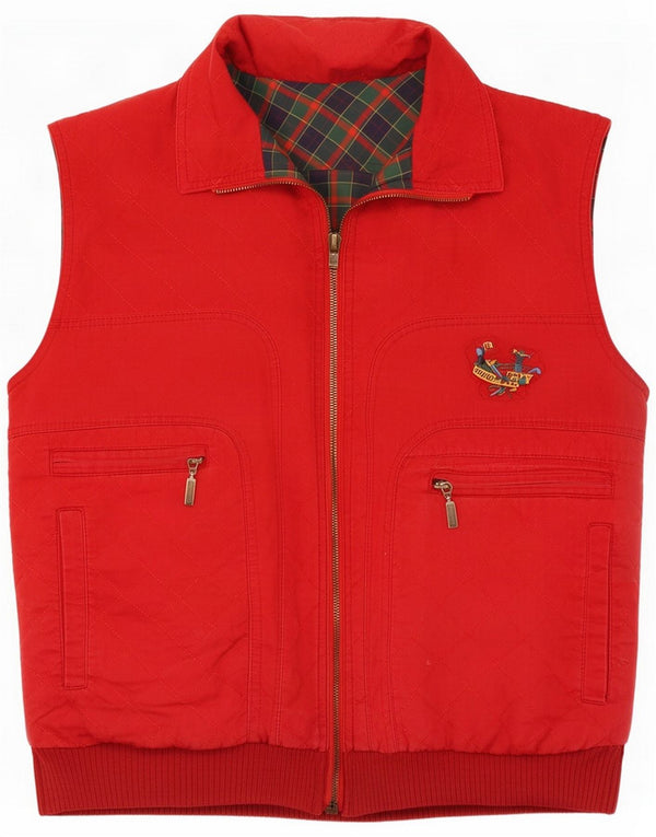 Navigare Mens Reversible Quilted Gilet UK 38 Medium Red