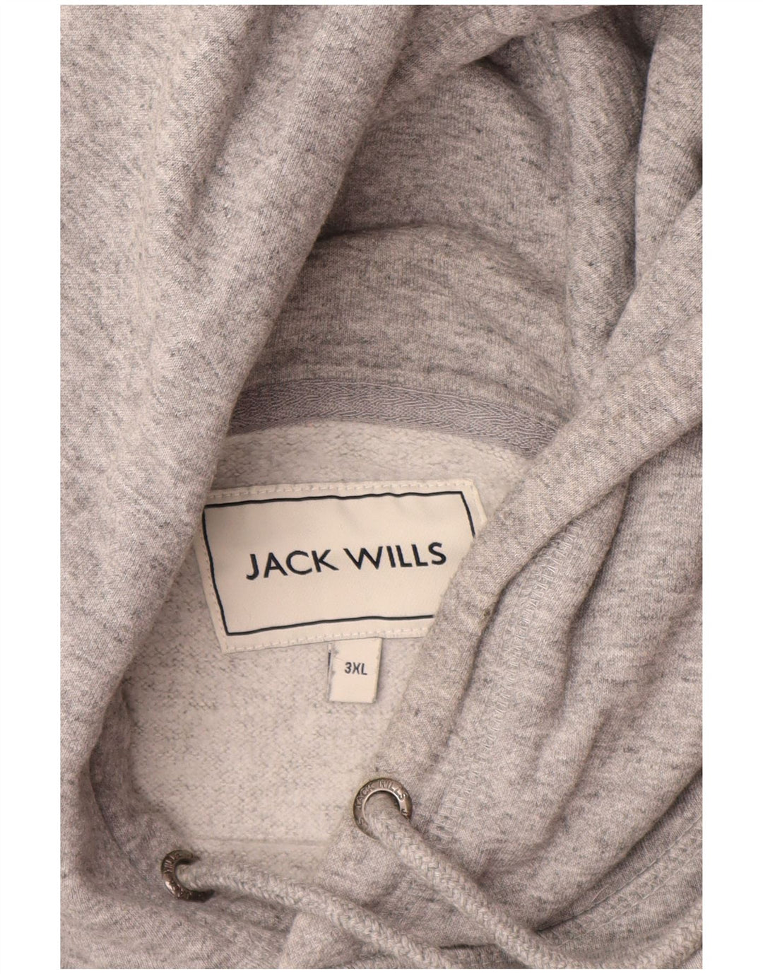 JACK WILLS Pulover cu glugă cu grafică pentru bărbați, 3XL, bumbac cu pete gri