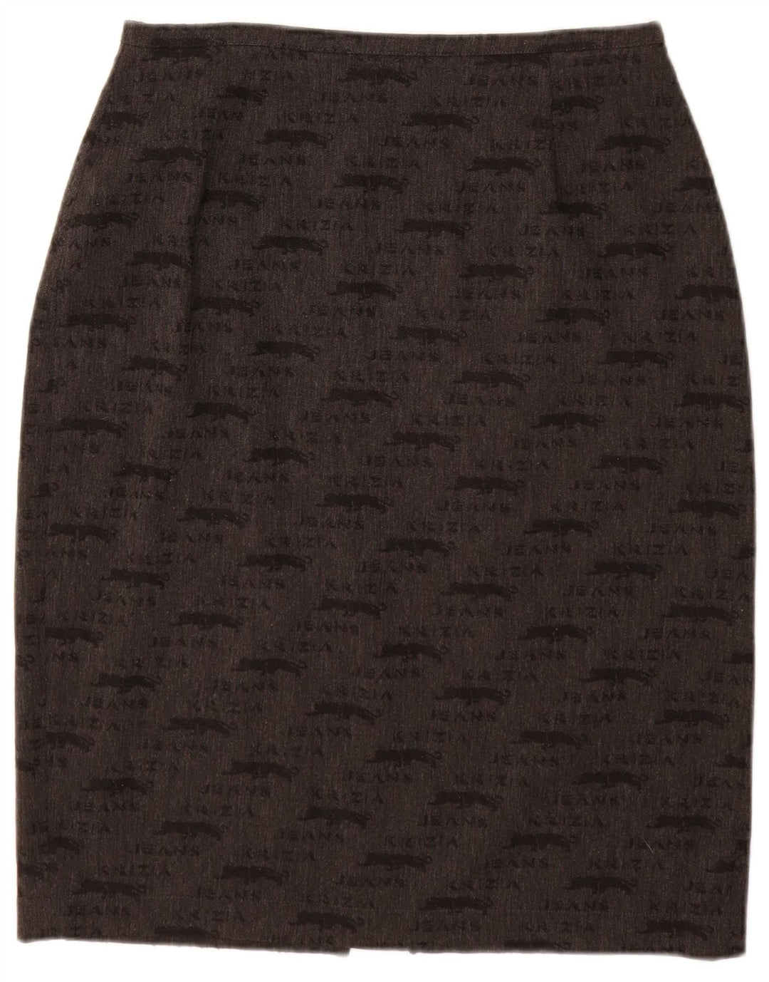 KRIZIA JEANS Fusta creion cu grafica pentru femei UK 12 Medium W28 Gri