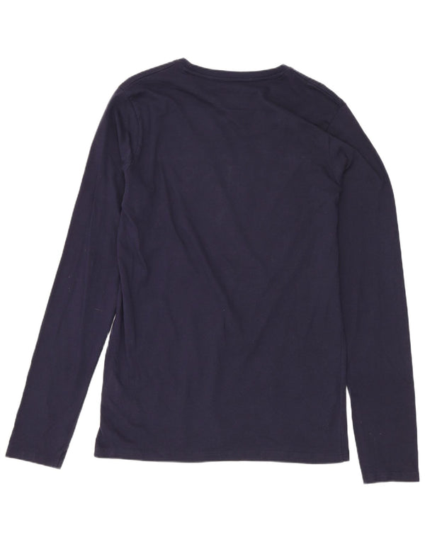 Guess Boys Top grafic cu mânecă lungă 15-16 ani bumbac bleumarin