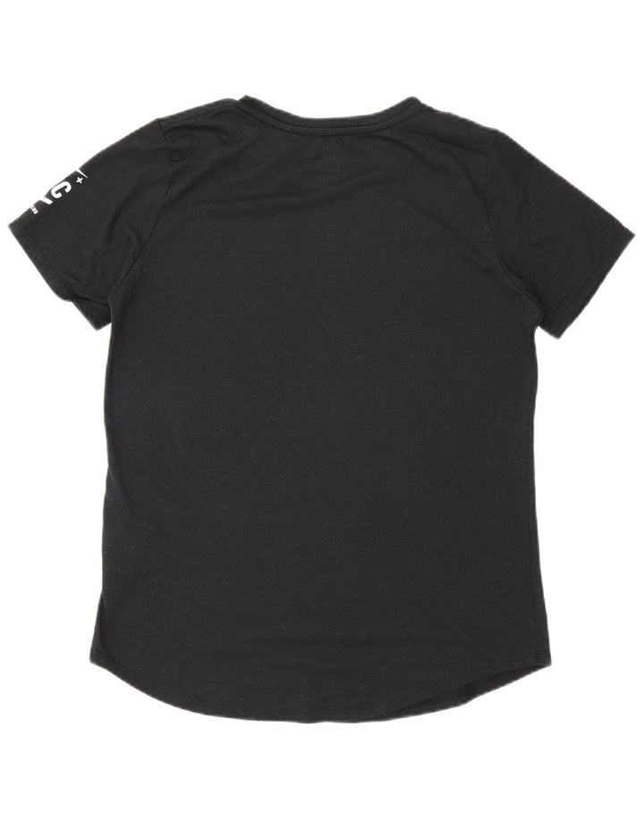 Tricou grafic Nike Dri Fit pentru femei Top UK 14 Poliester mediu negru