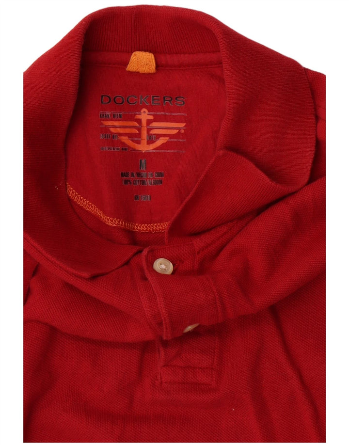 Tricou polo Dockers pentru bărbați, bumbac roșu mediu