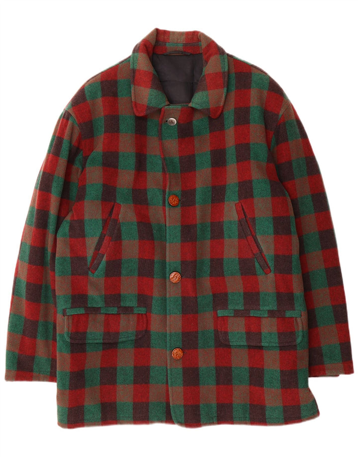 Pardesiu Bărbați Vintage IT 48 Medium Multicolor Lână Check