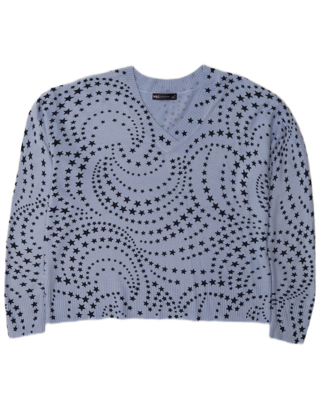 Marks & Spencer Pulover cu decolteu în V pentru femei UK 16 Large Blue