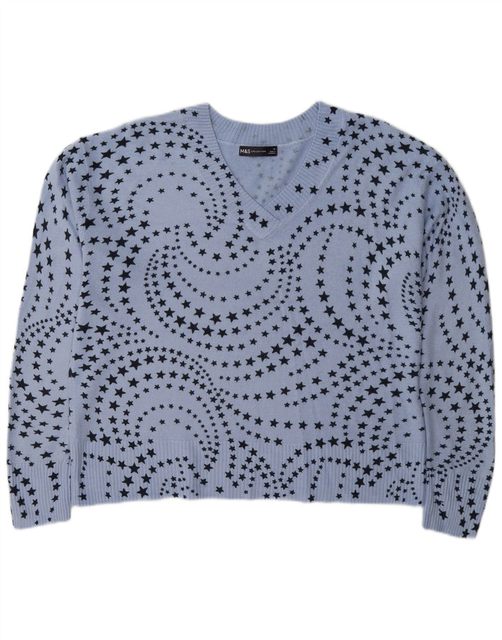 Marks & Spencer Pulover cu decolteu în V pentru femei UK 16 Large Blue