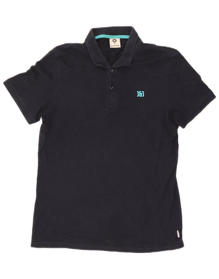 Cămașă polo Jack & Jones pentru bărbați, mare, albastru bleumarin, bumbac
