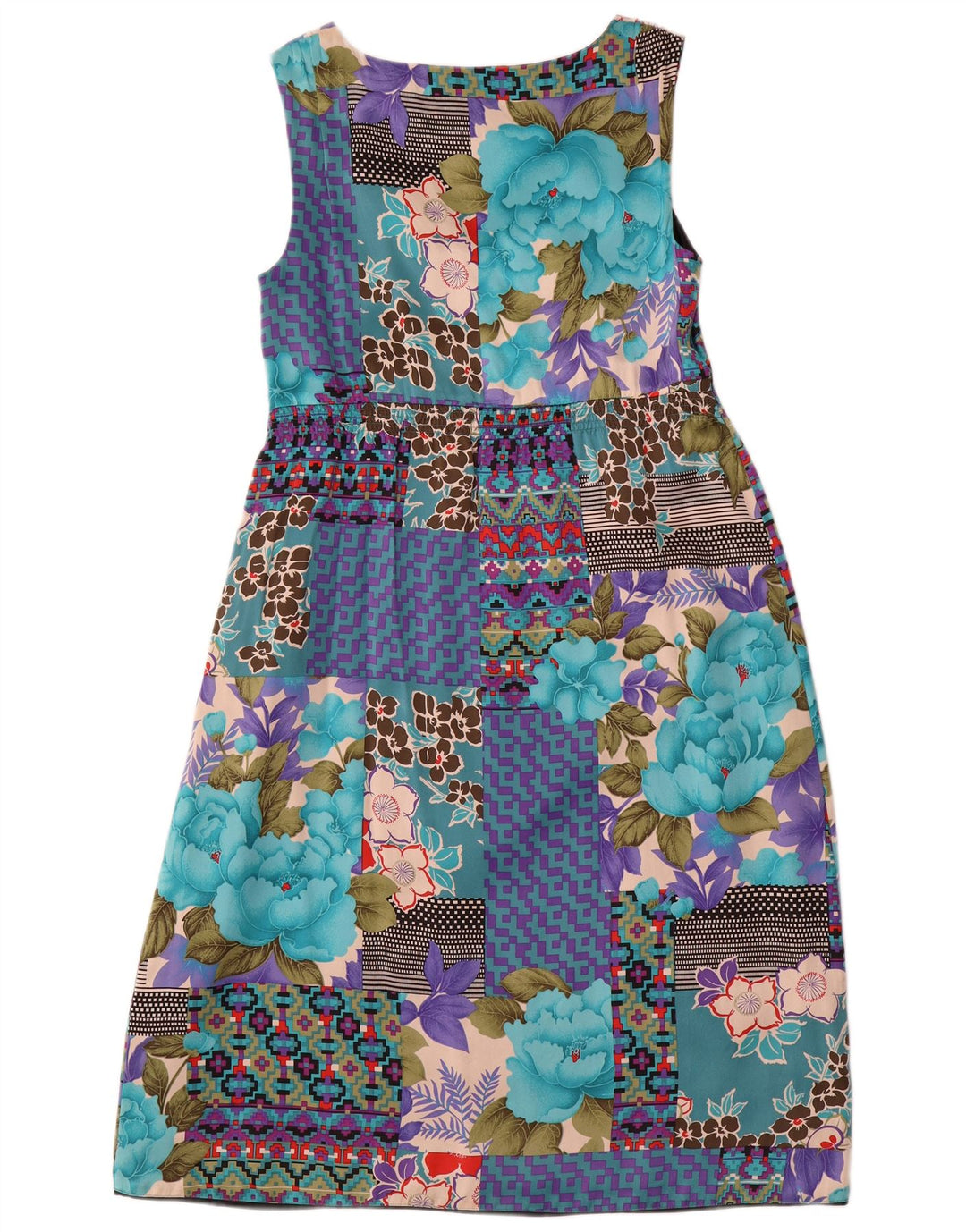 Rochie Empire fără mâneci pentru femei Monsoon UK 10, patchwork multicolor mic