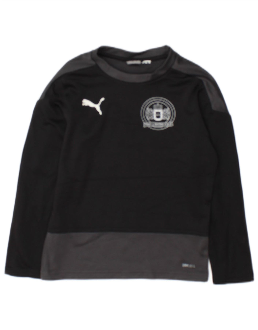 Puma Boys Graphic Top cu mânecă lungă 7-8 ani, negru, color block