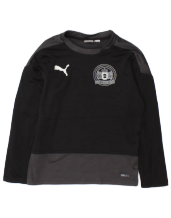 Puma Boys Graphic Top cu mânecă lungă 7-8 ani, negru, color block