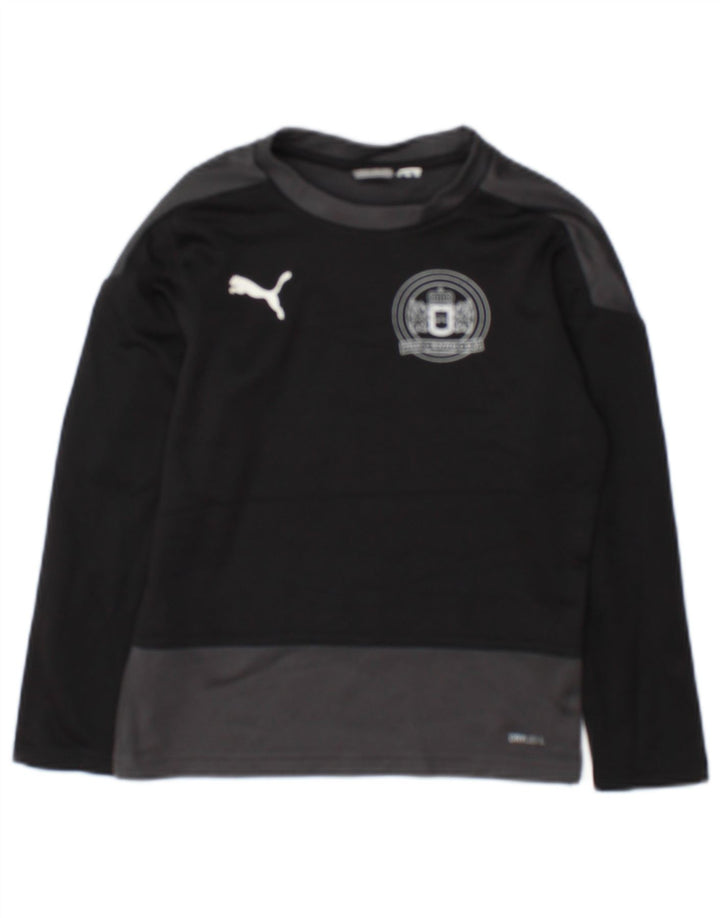 Puma Boys Graphic Top cu mânecă lungă 7-8 ani, negru, color block