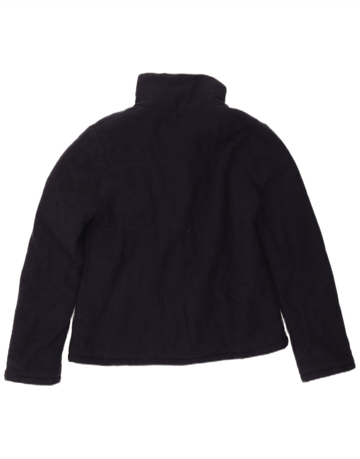 Jachetă bomber pentru femei Laura Ashley UK 12 Medium Bluemarin Lambswool