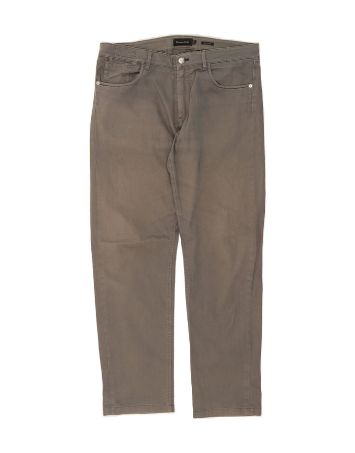 MASSIMO DUTTI Mens Straight Jeans EU 42 Large W34 L30 Grey Cotton Vintage Massimo Dutti and Second-Hand Massimo Dutti from Messina Hembry 