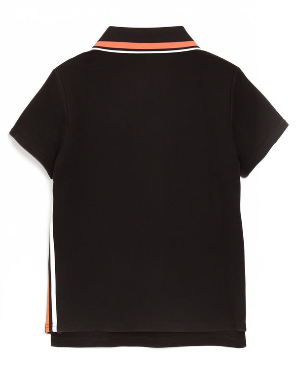 Tricou polo pentru femei Juicy Couture UK 8 mic bumbac cu dungi negre