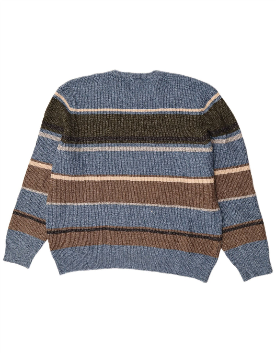 Pulover pentru bărbați Marks & Spencer, cu gât crew, 2XL, poliamidă cu dungi albastre