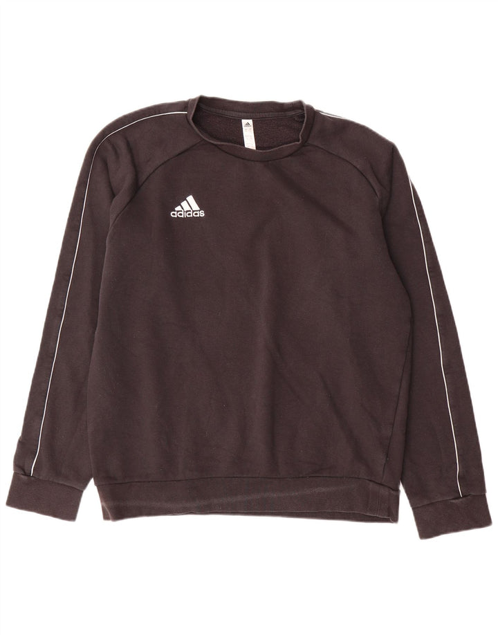 Pulover Adidas pentru bărbați, bumbac mediu negru