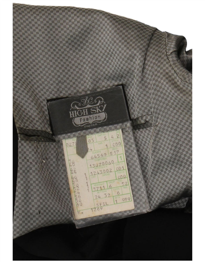 Jachetă pentru bărbați High Sky cu 1 nasture IT 52 XL Lână virgină neagră