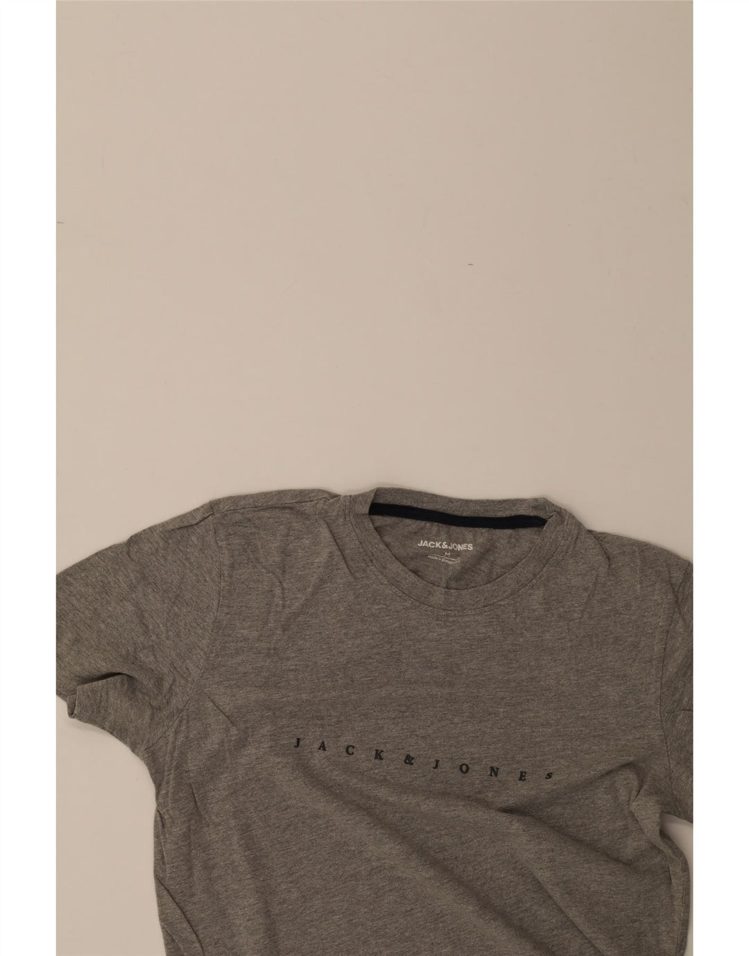 JACK & JONES Mens Graphic T-Shirt Top Medium Grey Cotton Vintage Jack & Jones and Second-Hand Jack & Jones from Messina Hembry 