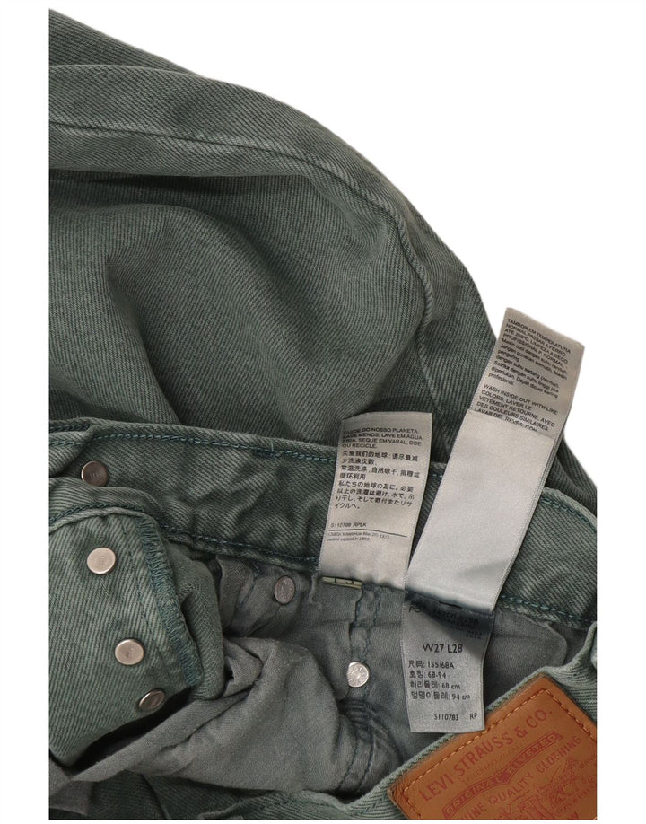 Blugi drepti 501 pentru femei LEVI'S L27 L28 bumbac verde