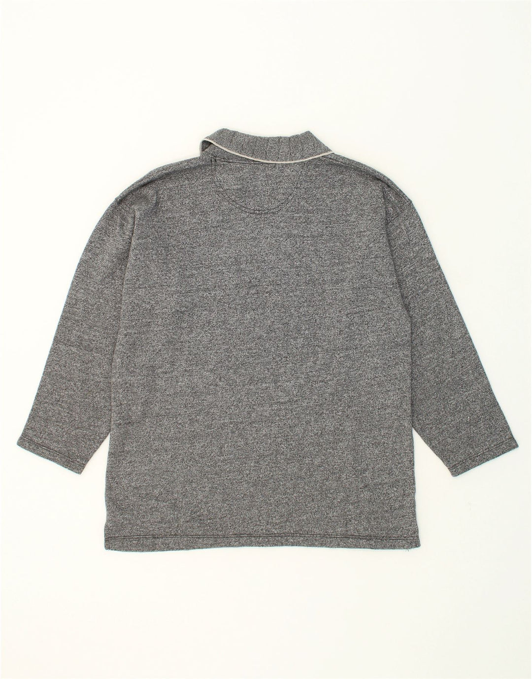 NORTH POLE Mens Vintage Graphic Polo Neck Sweatshirt Jumper Medium Grey Vintage North Pole and Second-Hand North Pole from Messina Hembry 