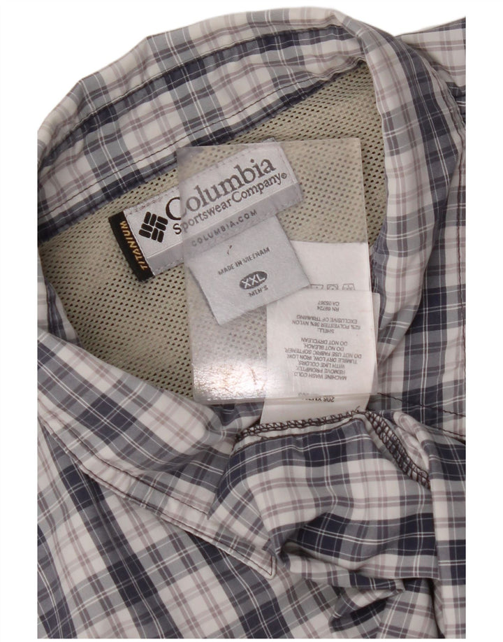 Cămașă pentru bărbați COLUMBIA Titanium 2XL, poliester cu carouri bleumarin