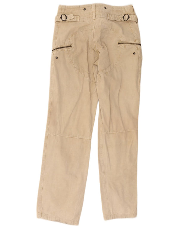 Pantaloni cargo drepți vintage pentru bărbați IT 44 XS W30 L31 bumbac bej
