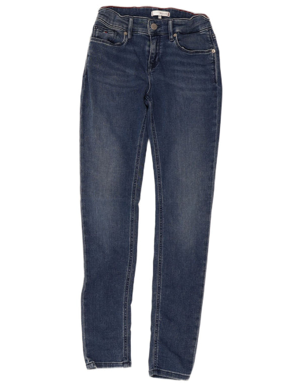 TOMMY HILFIGER Blugi skinny pentru baieti 13-14 ani W26 L28 albastru bumbac