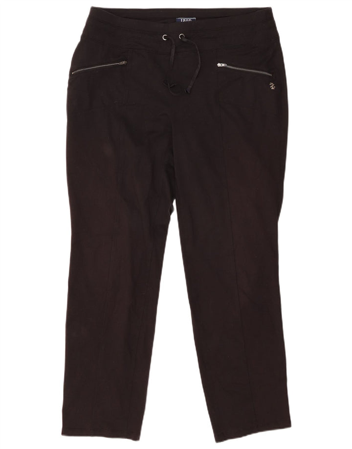 Pantaloni de trening IZOD pentru femei UK 14 Poliester mediu negru