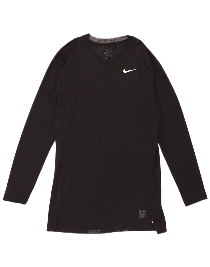 Nike pentru bărbați Dri Fit Top cu mânecă lungă XL, poliester negru
