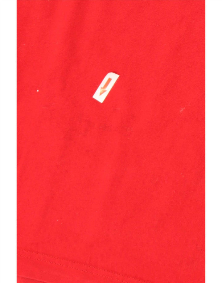 Tricou grafic pentru bărbați Adidas Top, bumbac roșu mediu