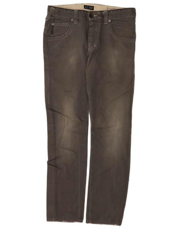 ARMANI Blugi Slim Bărbați W32 L30 Bumbac Gri