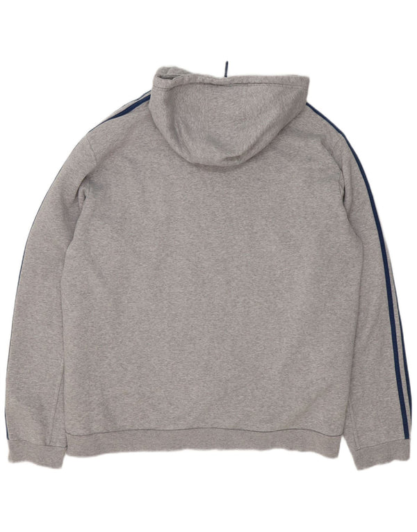 Pulover Adidas pentru bărbați, cu fermoar, 2XL, bumbac cu pete gri