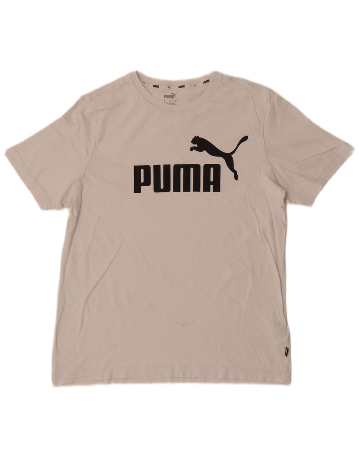Tricou grafic Puma pentru bărbați Top, mediu, alb, bumbac
