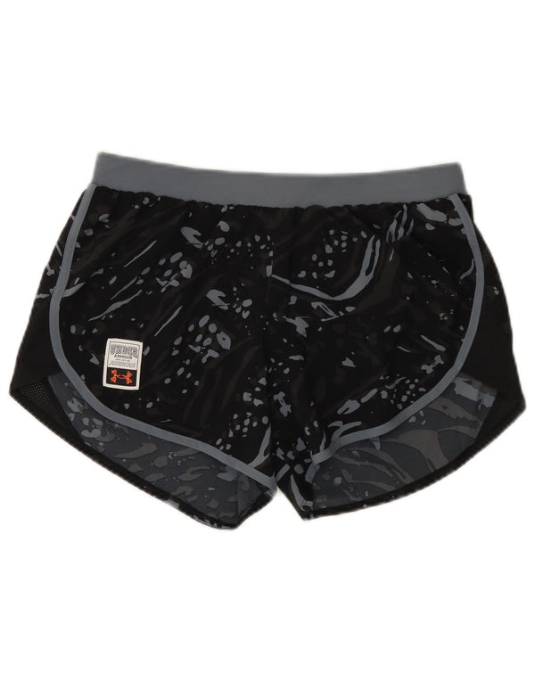 Pantaloni scurți sport Under Armour pentru femei UK 14 Medium Black Spotted Poliester