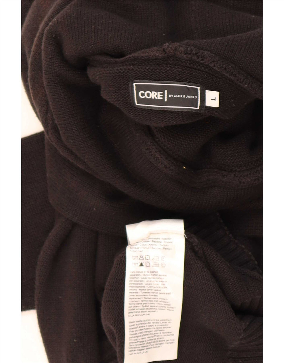 Jack & Jones Pulover cu glugă pentru bărbați, bumbac mare, negru