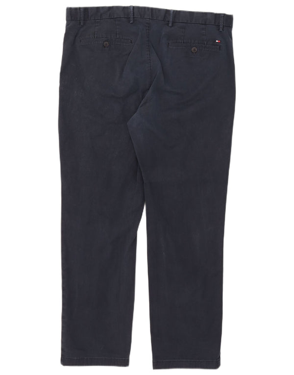 Pantaloni chino drepți pentru bărbați Tommy Hilfiger L38 L26 Bumbac bleumarin
