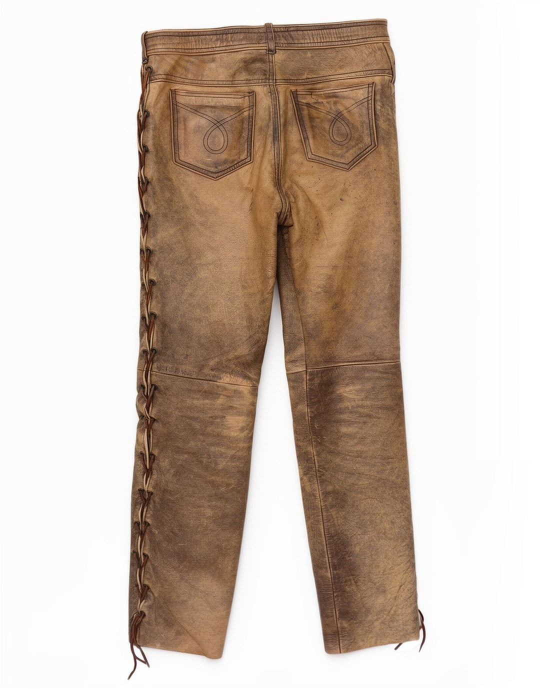 Pantaloni din piele pentru bărbați Pantera Mărimea 31 W31 L33 piele maro