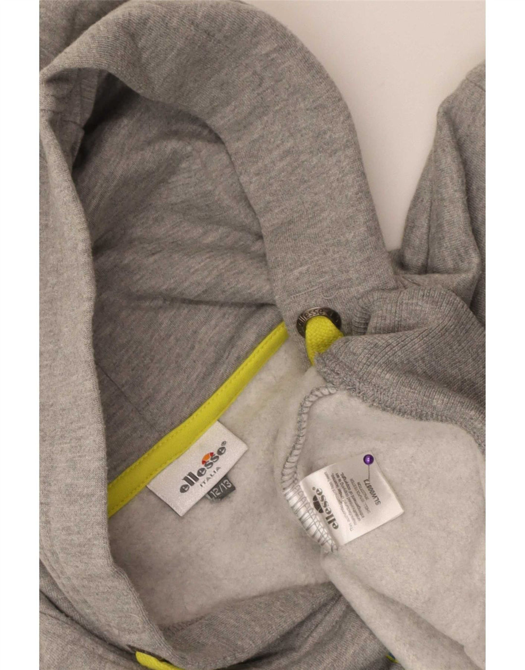 Pulover cu glugă cu grafic pentru băieți Ellesse 12-13 ani poliester gri