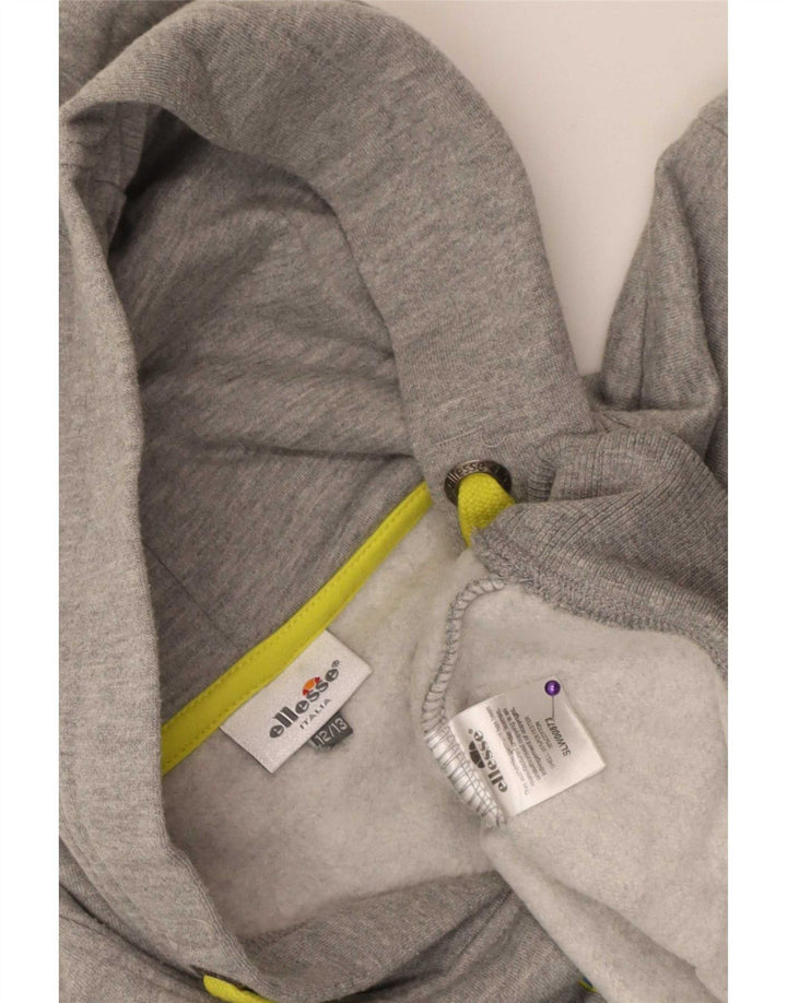 Pulover cu glugă cu grafic pentru băieți Ellesse 12-13 ani poliester gri