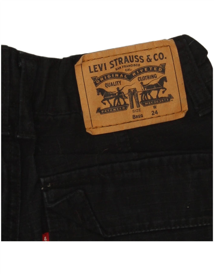 Pantaloni scurți cargo pentru băieți Levi's 7-8 ani W24 L8 bumbac negru