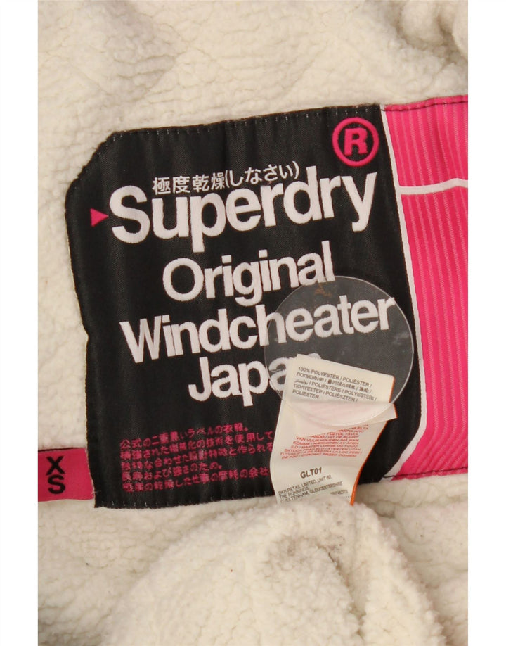 SUPERDRY Womens Windcheater Oversized Windbreaker Jacket UK 6 XS Black Vintage Superdry and Second-Hand Superdry from Messina Hembry 