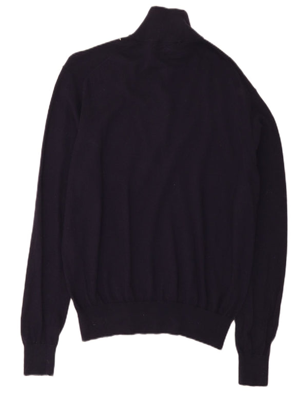 Pulover pentru femei Polo Ralph Lauren cu fermoar și gât, UK 18 XL, bleumarin