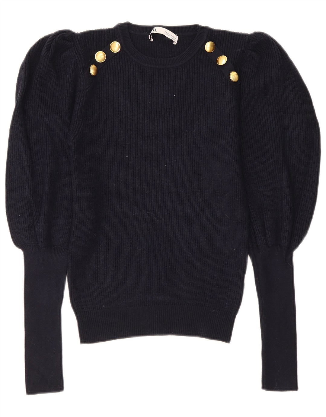 Pulover pentru damă Zara, cu gâtul turn, Marea Britanie 12 Medium Bleumarin