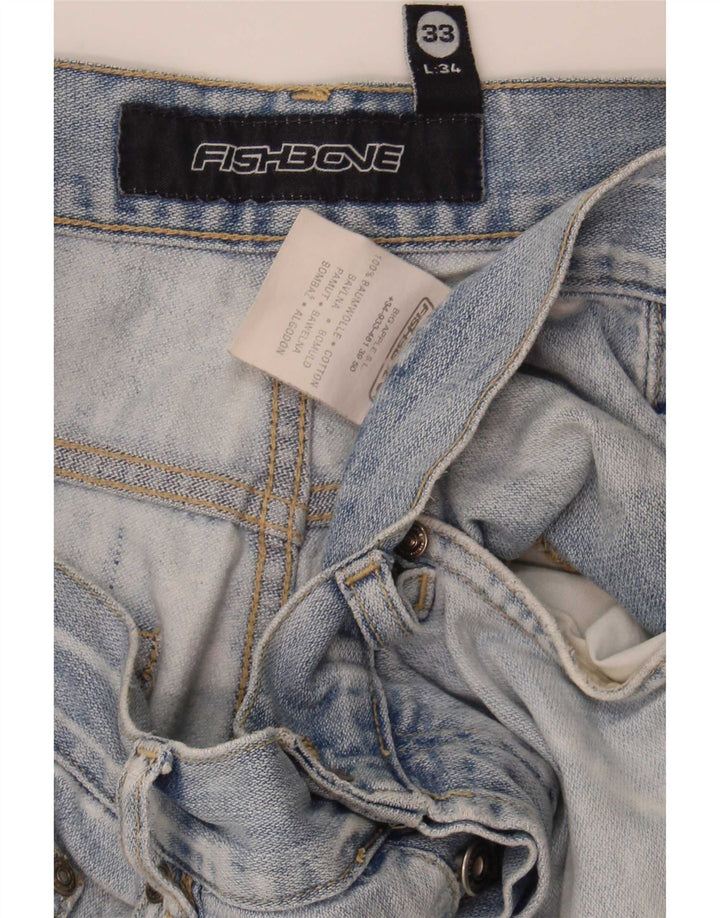 Blugi pentru bărbați Fishbone Bootcut W33 L34 Bumbac albastru