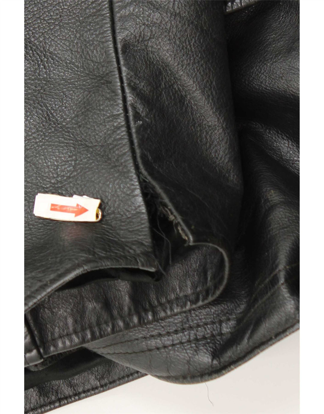Jachetă de piele vintage pentru bărbați UK 42 XL neagră