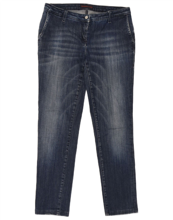 Trussardi blugi subțiri pentru femei W28 L28 bumbac albastru