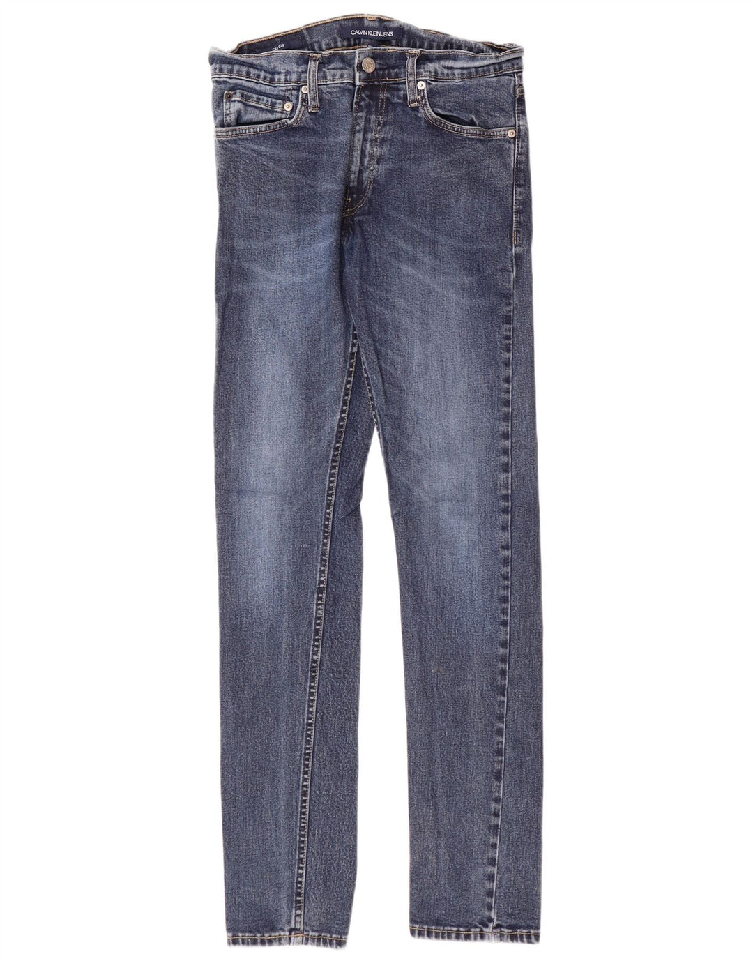 Blugi slim pentru bărbați CALVIN KLEIN W30 L32 Bumbac albastru