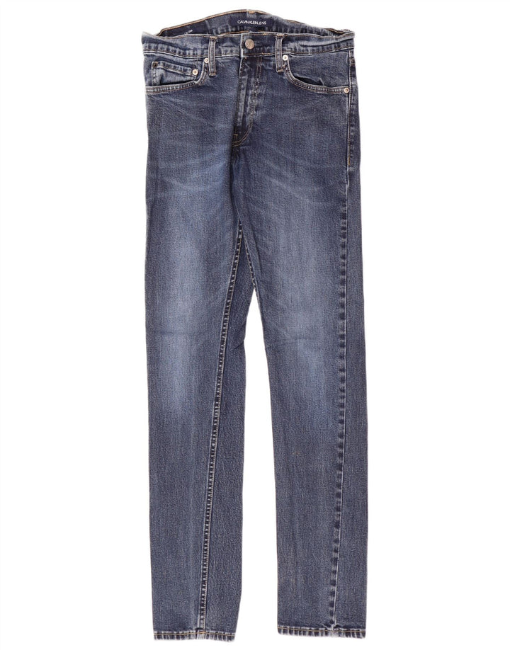 Blugi slim pentru bărbați CALVIN KLEIN W30 L32 Bumbac albastru