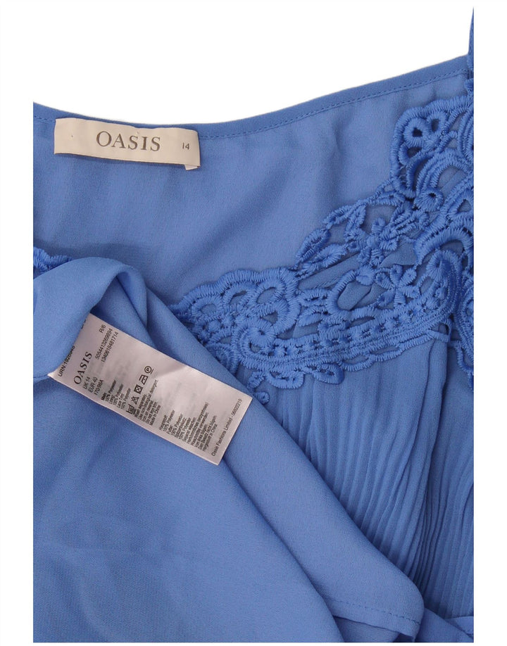 Rochie Oasis pentru femei cu umeri scoși UK 14 Poliester albastru mediu